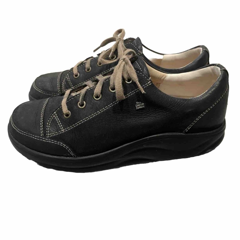 Finn Comfort Ikebukuro Shoes Womens Size 6.5 Black Made In Germany Nubuck